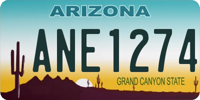 AZ license plate ANE1274