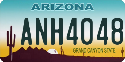 AZ license plate ANH4048