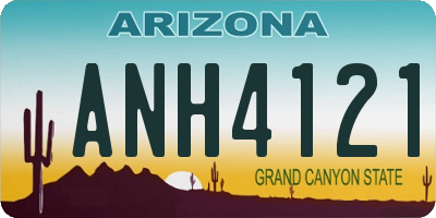 AZ license plate ANH4121