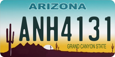 AZ license plate ANH4131