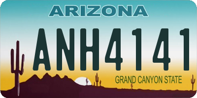 AZ license plate ANH4141