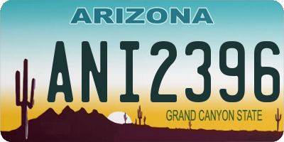 AZ license plate ANI2396