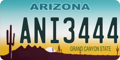 AZ license plate ANI3444