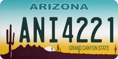 AZ license plate ANI4221