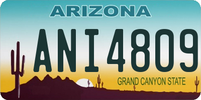 AZ license plate ANI4809
