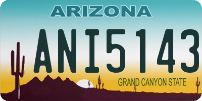 AZ license plate ANI5143
