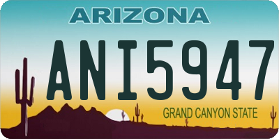 AZ license plate ANI5947