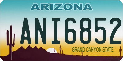 AZ license plate ANI6852
