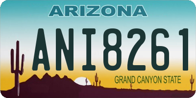 AZ license plate ANI8261
