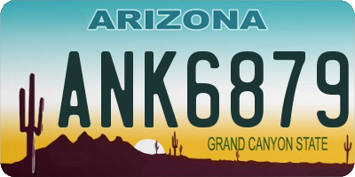 AZ license plate ANK6879