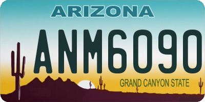 AZ license plate ANM6090