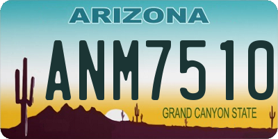 AZ license plate ANM7510