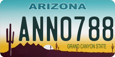 AZ license plate ANN0788