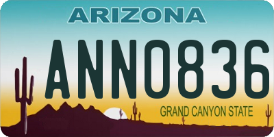 AZ license plate ANN0836