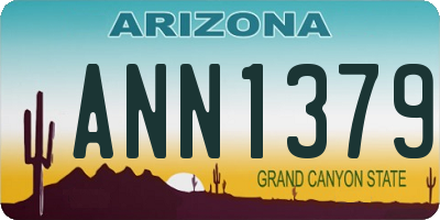 AZ license plate ANN1379