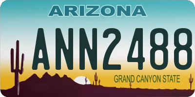 AZ license plate ANN2488