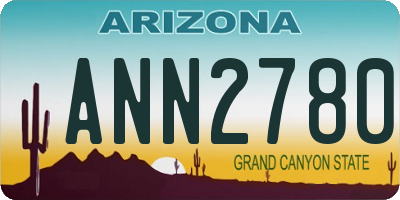 AZ license plate ANN2780