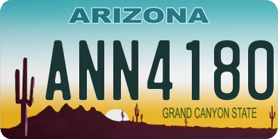 AZ license plate ANN4180
