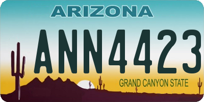 AZ license plate ANN4423