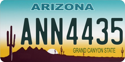 AZ license plate ANN4435