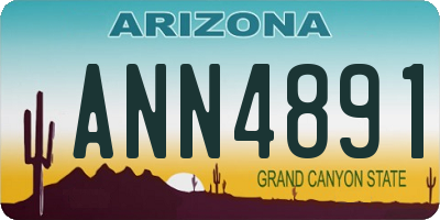 AZ license plate ANN4891