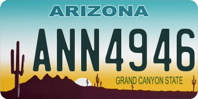 AZ license plate ANN4946