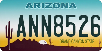 AZ license plate ANN8526