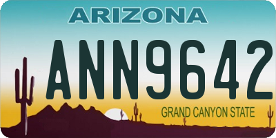 AZ license plate ANN9642