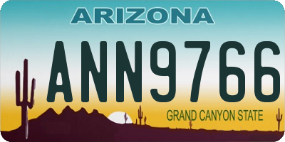 AZ license plate ANN9766
