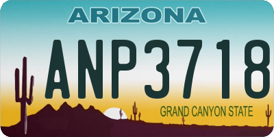 AZ license plate ANP3718
