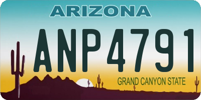AZ license plate ANP4791