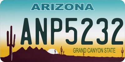 AZ license plate ANP5232