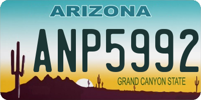 AZ license plate ANP5992