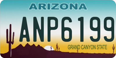 AZ license plate ANP6199