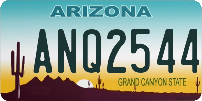 AZ license plate ANQ2544