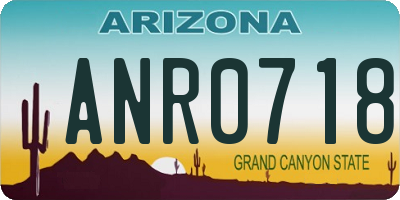 AZ license plate ANR0718