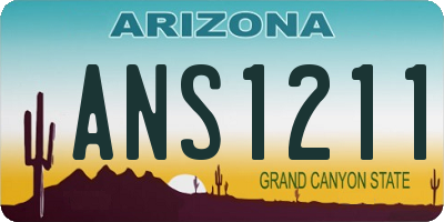 AZ license plate ANS1211
