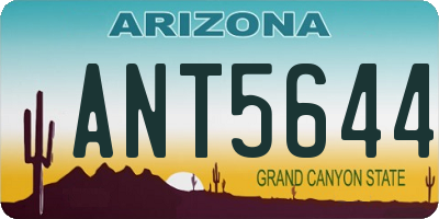 AZ license plate ANT5644