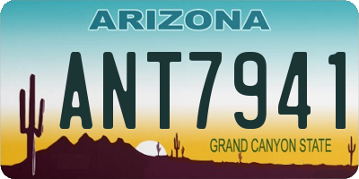 AZ license plate ANT7941