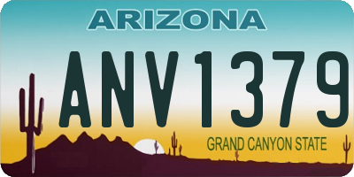 AZ license plate ANV1379
