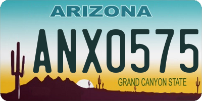 AZ license plate ANX0575