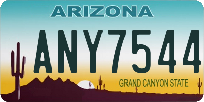 AZ license plate ANY7544