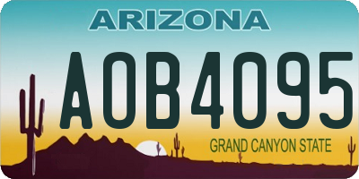 AZ license plate AOB4095