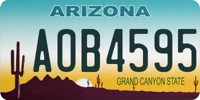 AZ license plate AOB4595