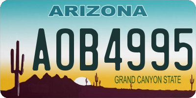 AZ license plate AOB4995