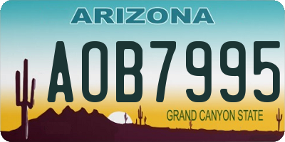 AZ license plate AOB7995