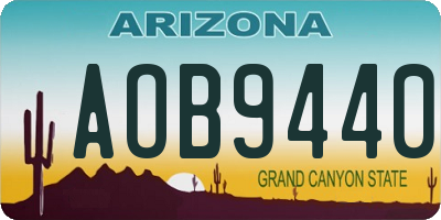 AZ license plate AOB9440