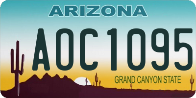 AZ license plate AOC1095