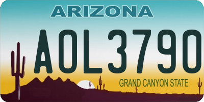 AZ license plate AOL3790