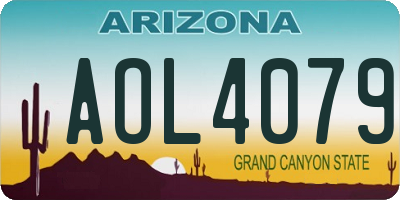 AZ license plate AOL4079